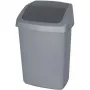 CURVER Deco Bin heilurikansi 50L jäteastia tummanharmaa/hopea