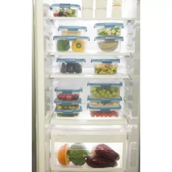 CURVER Smart Eco Fresh suorakaiteen muotoinen ruokasäilytysastia 3,5L läpinäkyvä vihreällä kannella