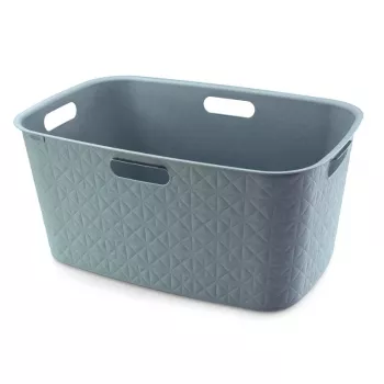 CURVER Softex 45L suorakaiteen muotoinen pyykkikori integroiduilla kahvoilla, petroli, 57x37x27 cm