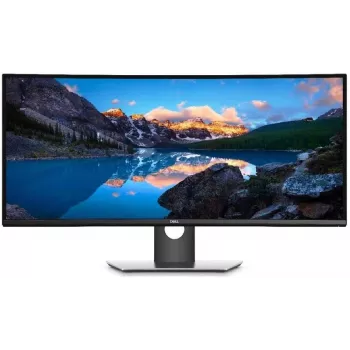 Dell Alienware 34 pelinäyttö AW3425DWM - 34 tuuman QD-OLED kaareva, UWQHD 3440x1440, 180Hz, 0,03ms, FreeSync Premium Pro, G-Sync Compatible, DisplayHDR True Black 400, HDMI 2.1, DP 1.4, USB-Hub, korkeussäädettävä näyttö Dell Alienware (kunnostettu)