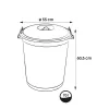 keeeper Hugo Mega jäteastia 70L, Ø55 x 60,5 cm, tummanvihreä