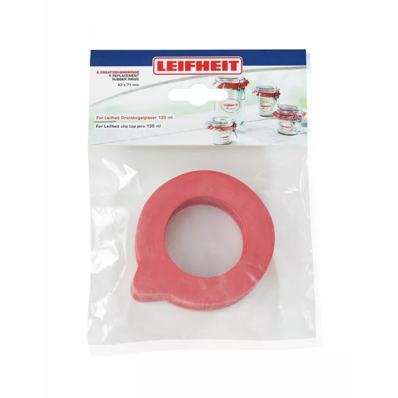 LEIFHEIT varakumirenkaat 6 kpl 43x71mm säilöntäpurkeille 135ml