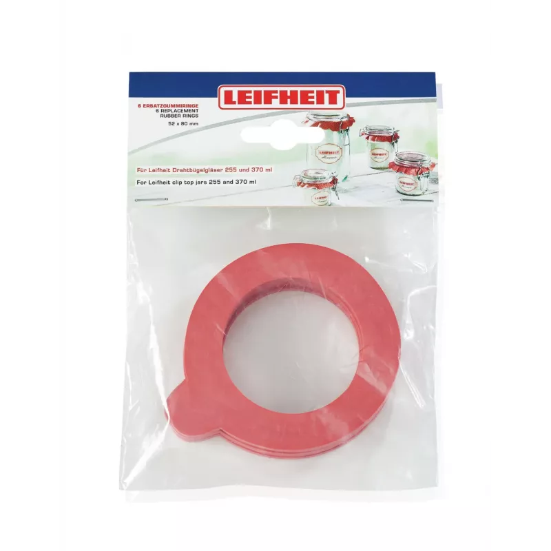 LEIFHEIT varakumirenkaat 6 kpl 52x80 mm säilöntäpurkeille 255/370 ml
