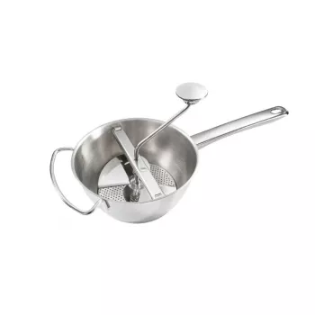 LEIFHEIT ComfortLine Flotte Lotte -soseutin 20 cm, ruostumaton teräs, 3 siivilää, manuaalinen, hopea/musta