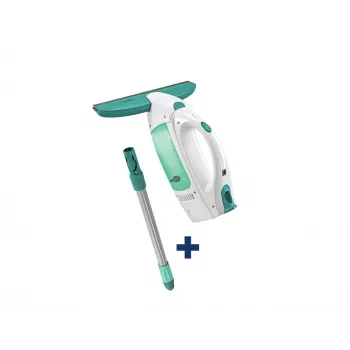 LEIFHEIT ikkunaimuri Dry&Clean 43 cm Click System -varrella, sähköinen ikkunaimuri, valkoinen/turkoosi