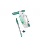 LEIFHEIT ikkunaimuri Dry&Clean 43 cm Click System -varrella, sähköinen ikkunaimuri, valkoinen/turkoosi
