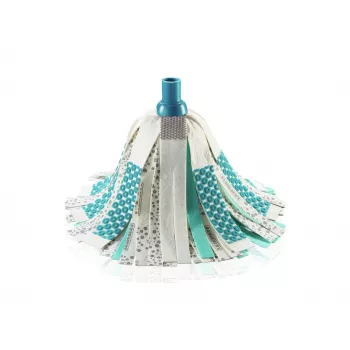LEIFHEIT 3in1 Power Mop Clean Twist Spin -tekniikalla, teleskoottivarsi, 20L ämpäri, mikrokuitupää, turkoosi/valkoinen