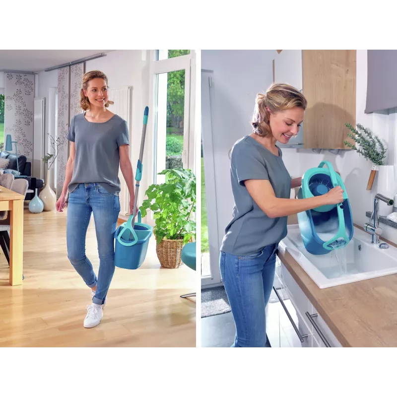 LEIFHEIT lattianpuhdistussarja Rotations-Disc-Mop Ergo Power Cleaner 1L kanssa