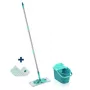 Leifheit Clean Twist M Ergo lattianpuhdistussarja Micro Duo -moppipäällä, 33 cm, vihreä/valkoinen