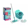 Leifheit Clean Twist M Ergo lattianpuhdistussarja Micro Duo -moppipäällä, 33 cm, vihreä/valkoinen