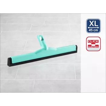 LEIFHEIT Click System lattiankuivain 45 cm veden keräämiseen, kaksinkertainen kumihuuli, sininen/valkoinen