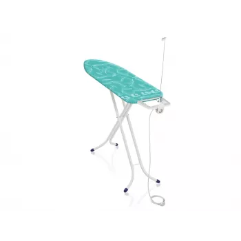 LEIFHEIT Air Board M Compact Plus silityslauta 120x38 cm Thermo-Reflect-tekniikalla, korkeussäädettävä 75–95 cm, taitettava, puuvillapäällinen