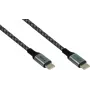 GoodConnections magneettinen USB 2.0 -spiraalikaapeli 60W USB-C USB-C, musta/valkoinen, 1m 2060-MT010SW
