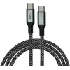 GoodConnections magneettinen USB 2.0 -spiraalikaapeli 60W USB-C USB-C, musta/valkoinen, 1m 2060-MT010SW