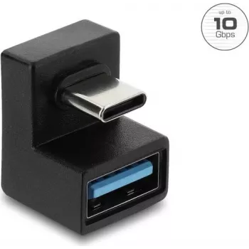 Delock USB 3.2 Gen 2 Type-C uros USB-A naaras -adapteri, U-muoto, 10 Gbps, musta