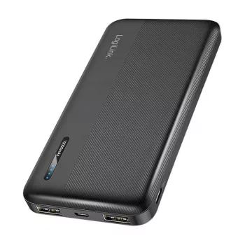 LogiLink PA0338RF 10000 mAh varavirtalähde USB-C PD ja Quick Charge 3.0, musta