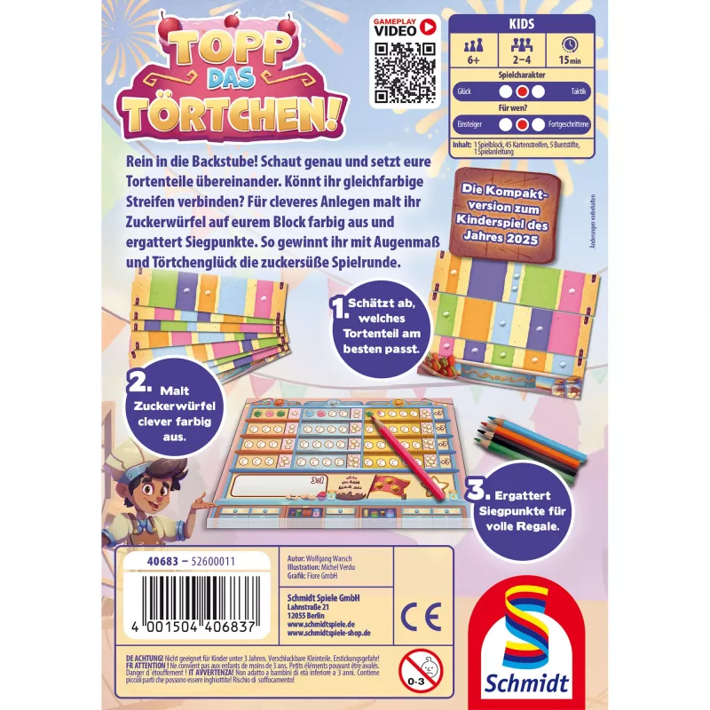 Schmidt Spiele Topp das Törtchen! lastenpeli