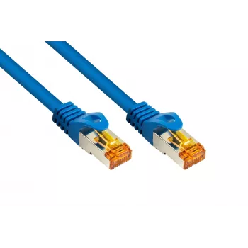 KABELMEISTER Cat.7 S/FTP -verkkokaapeli, RJ45, TPE-vaipallinen, halogeeniton, sininen, 5 m