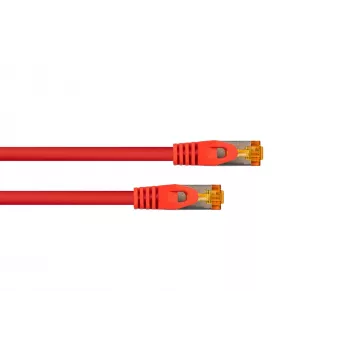 KABELMEISTER Cat.7 S/FTP -verkkokaapeli, RJ45, TPE-vaipallinen, halogeeniton, punainen, 7,5 m