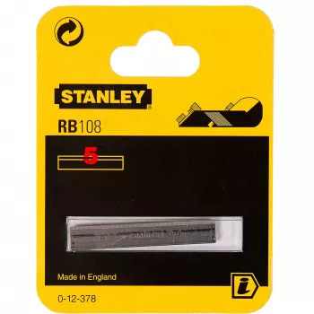 STANLEY vara-höylänterät RB10- ja RB5-höyliin, suora terä, 10 kpl:n pakkaus, SK5-teräs, 44 mm leveys