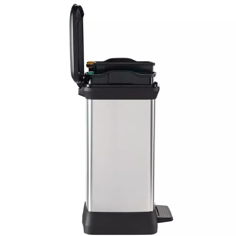 CURVER Metallic poljinroskis Deco Bin Duo 10+18L hopea