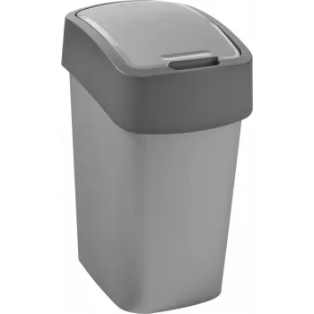 CURVER Flip Bin 9L roskis hopea/harmaa