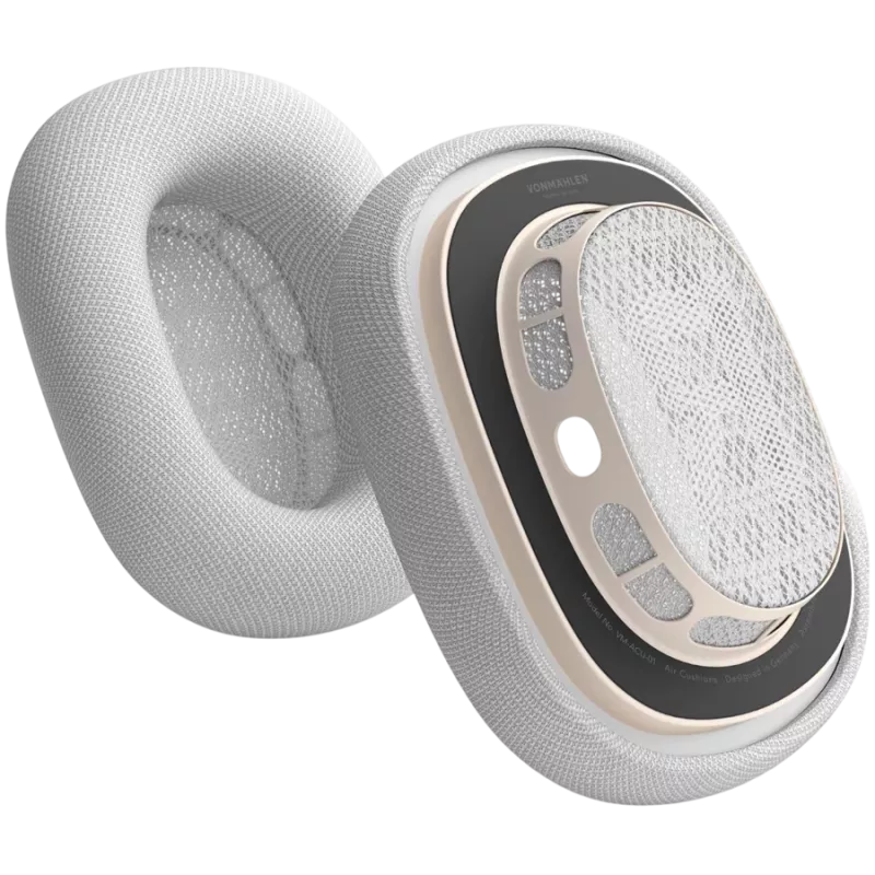 VONMÄHLEN ilmatyynyt AirPods Max -kuulokkeille, vaaleanharmaa
