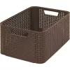 Curver Style Box M 38,6 x 28,7 x 17 cm tummanruskea säilytyslaatikko kannella