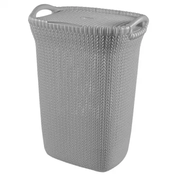 CURVER Knit 57L pyykkilaatikko vaaleanharmaa