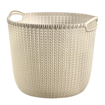 Curver Knit L pyöreä pyykkikori 30L valkoinen 40x39x33cm