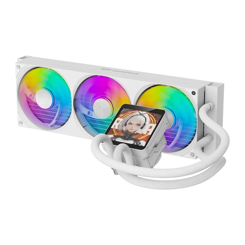 DarkFlash DV360S MAX valkoinen 360mm ARGB AIO neste-CPU-jäähdytin