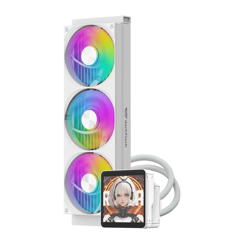 DarkFlash DV360S MAX valkoinen 360mm ARGB AIO neste-CPU-jäähdytin