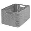 CURVER Style L säilytyslaatikko 43,6 x 32,6 x 23 cm vaaleanharmaa rattan-efekti 33L