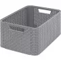 CURVER Style säilytyslaatikko M 38,6x28,7x17 cm vaaleanharmaa rattan-kuvio 17L