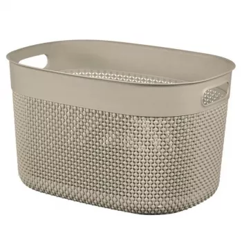 CURVER Filo L säilytyskori 18L 38x28x22cm beige punoskuvio