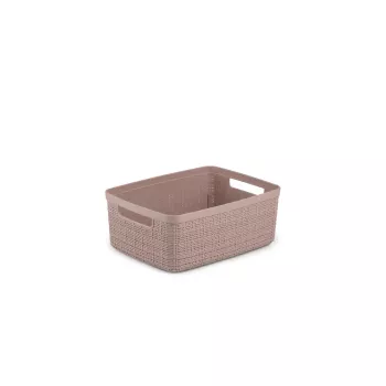 CURVER kori Jute S 5L 27x20x11cm pinkki - luonnollinen juutti-säilytyskori