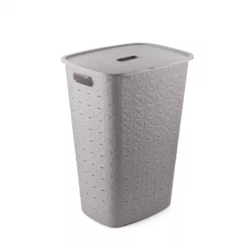 Curver Softex 56L pyykkilaatikko harmaa-ruskea