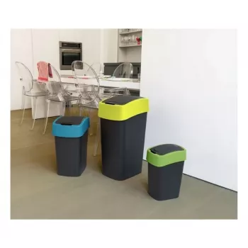 Curver Flip Bin 45L jäteastia musta/sininen
