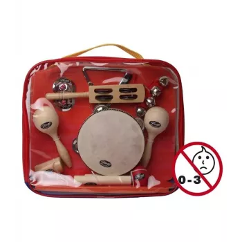 Stagg CPK 01 Junior akustinen lasten rumpusetti, 3-osainen shell pack, jossa snare ja crash-symbaali, poppelikorit, musta