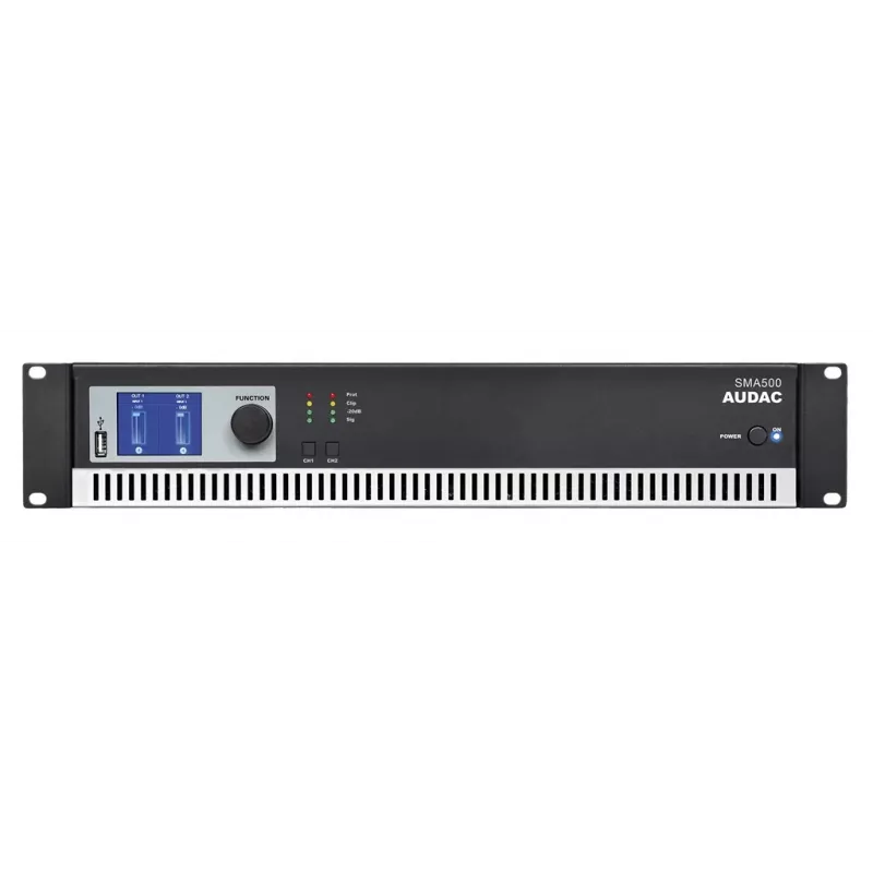 AUDAC SMA500 2.0-kanavainen audiovahvistin, musta