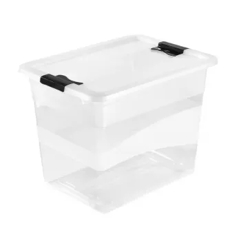 keeeper Crystalbox Cornelia säilytyslaatikko kannella, 24 L, läpinäkyvä, 39,5 x 29,5 x 30 cm