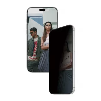 PanzerGlass PGS 2-suuntainen katseensuojakalvo Apple iPhone 18 Pro Max -puhelimelle - Ultra-Wide Fit karkaistu lasi, Diamond Strength, antibakteerinen, SnapOn-asennusteline