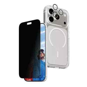 PanzerGlass PG PGC Privacy Flagship 3-in-1-paketti iPhone 18 Pro -puhelimelle