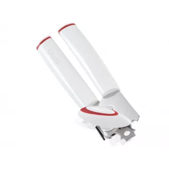 LEIFHEIT tölkinavaaja Lifty Manuell Top-Cut ergonomisella kahvalla, ruostumaton terä, valkoinen/harmaa