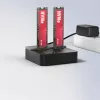 AXAGON ADSA-M2C22L telakka kahdelle M.2 NVMe SSD:lle, USB-C 20Gbps, kloonaustoiminto