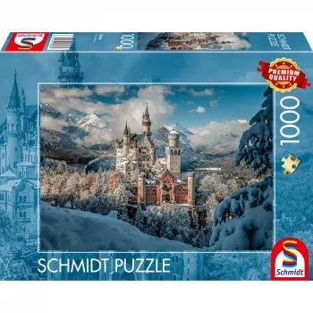 Schmidt Spiele talvinen Neuschwansteinin linna 1000 palan palapeli