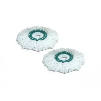 LEIFHEIT Clean Twist Disc Mop varasarja, 2 mikrokuitumoppipäätä, valkoinen