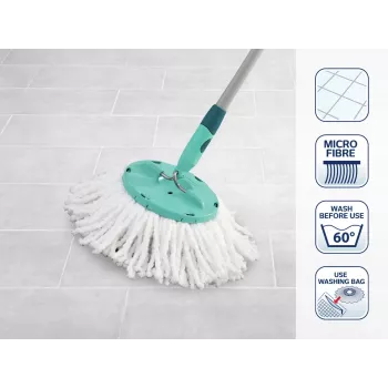 LEIFHEIT Clean Twist Disc Mop varasarja, 2 mikrokuitumoppipäätä, valkoinen