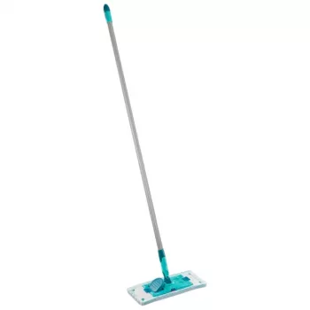 LEIFHEIT POWER CLEAN M Micro Duo -lattiamoppi teleskooppivarrella, 33 cm, vihreä/valkoinen/harmaa