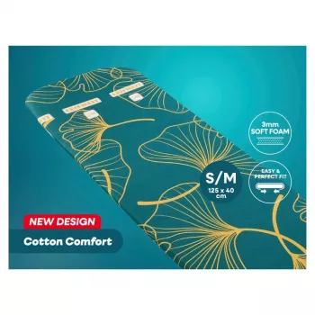 LEIFHEIT Cotton Comfort -silityslaudan päällys S/M 125x40 cm sininen/valkoinen raidallinen